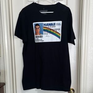 Licensed Official Superbad Men’s McLovin License ID Black T-Shirt Size Large